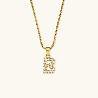 Maeve Buchstaben Initialen Diamant-Halskette