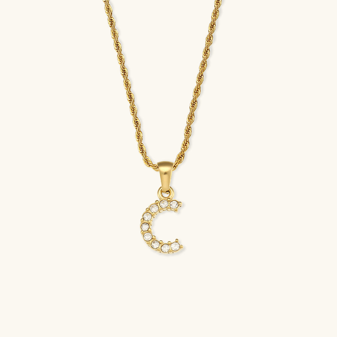 Maeve Buchstaben Initialen Diamant-Halskette