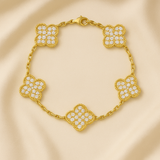 Kleeblatt Armband Diamant