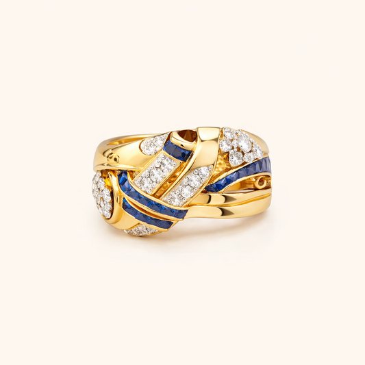 Gold Vintage Zirkonia Ring