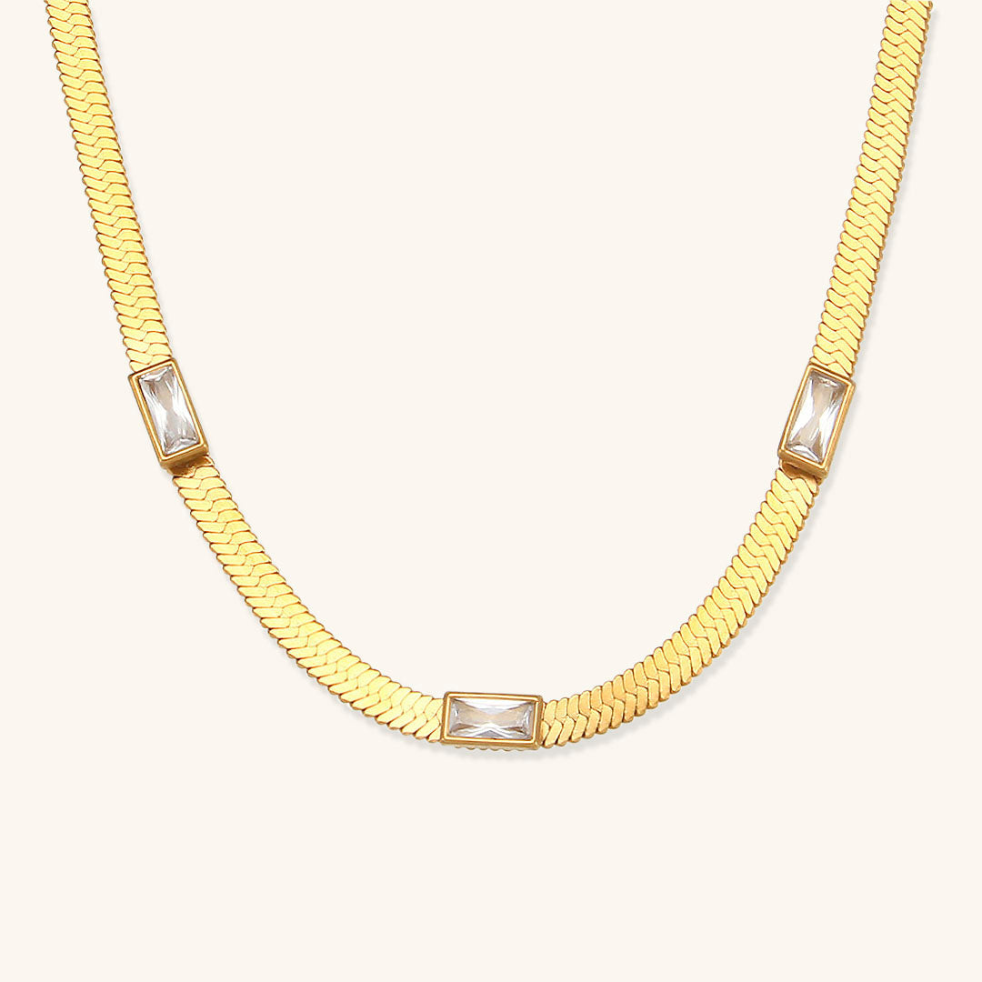 Eve Herringbone Gold-Halskette