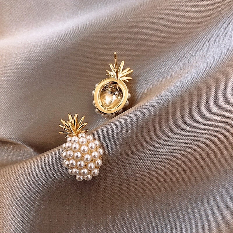 Gold Cluster Perlen Ohrstecker