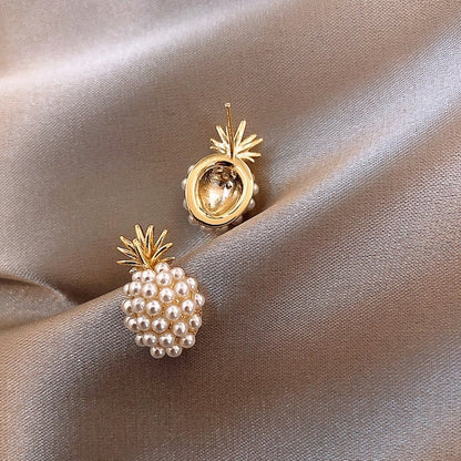 Gold Cluster Perlen Ohrstecker
