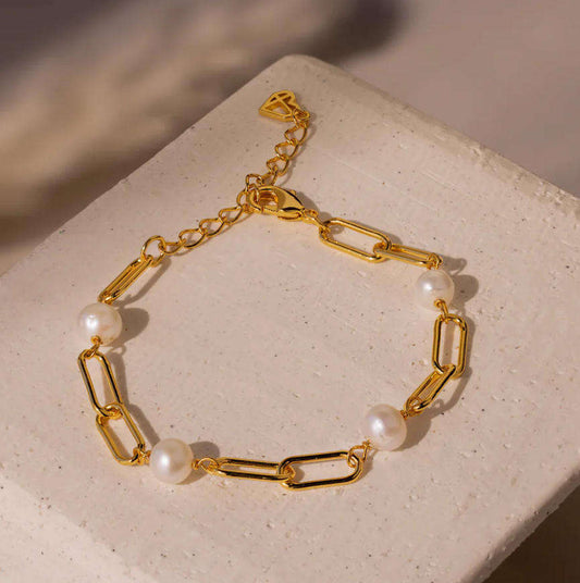 Raffiniert Perlen Kettenarmband