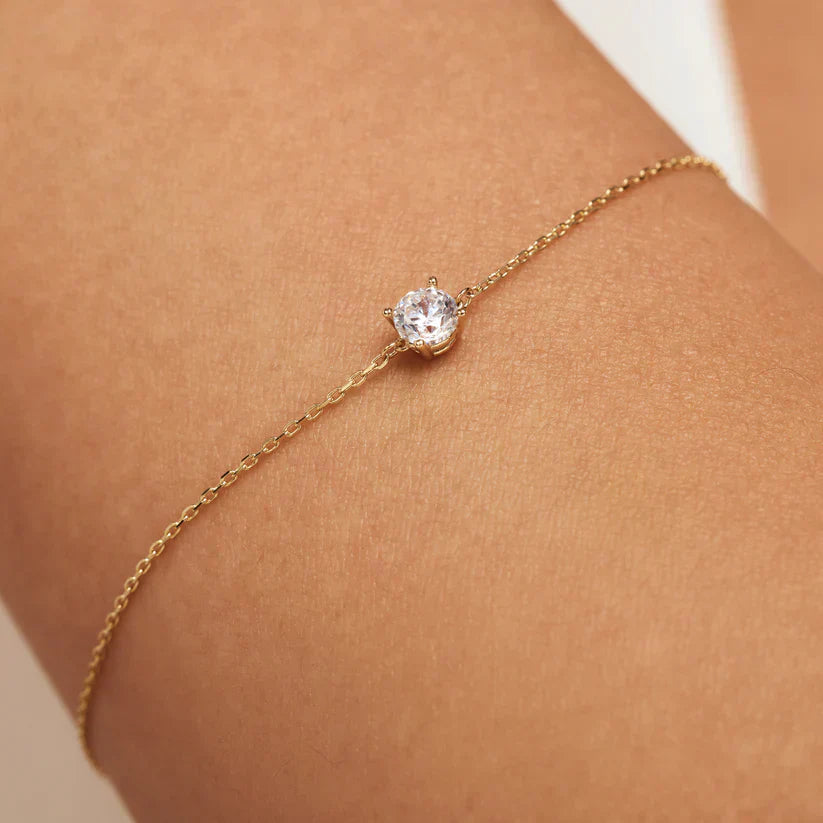 Cléa Moissanit Stein Armband | Gold