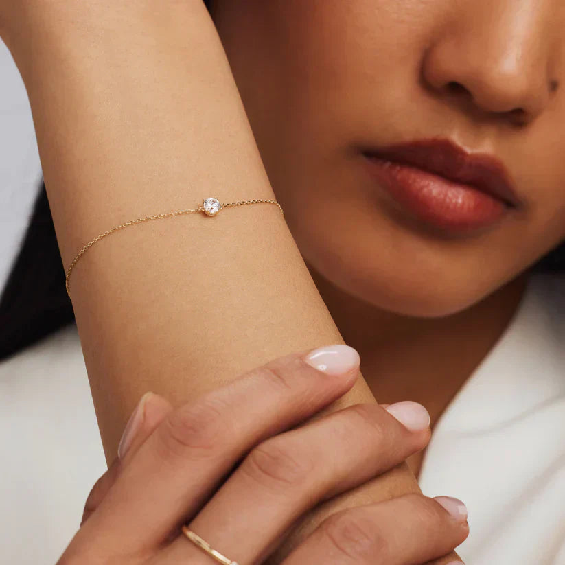 Cléa Moissanit Stein Armband | Gold