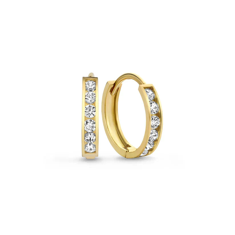 Dara Brillane Stein Ohrring-Set | Gold