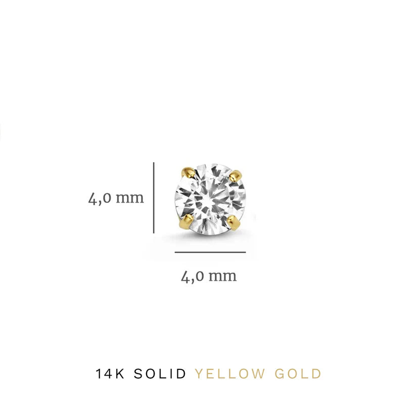 Dara Brillane Stein Ohrring-Set | Gold