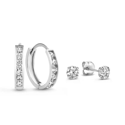 Dara Brillane Stein Ohrring-Set | Gold
