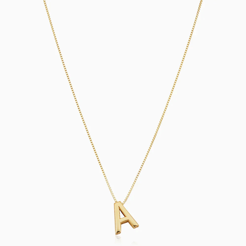 Liebe Buchstaben Initialen Halskette | Gold