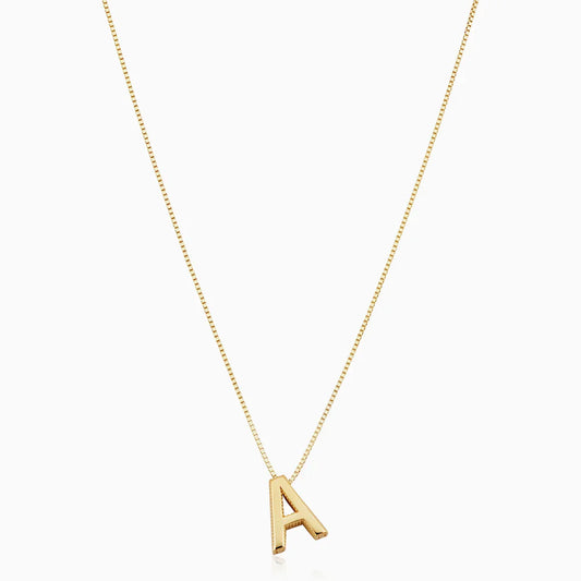 Liebe Buchstaben Initialen Halskette | Gold
