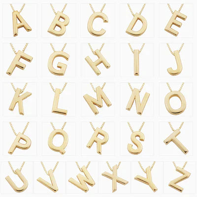 Liebe Buchstaben Initialen Halskette | Gold