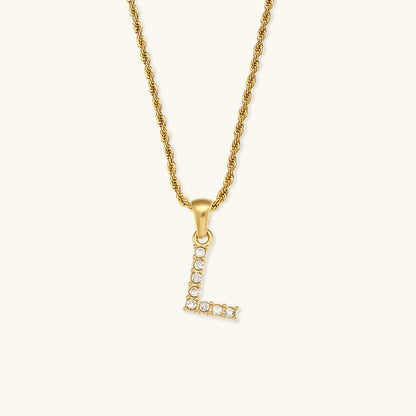 Maeve Buchstaben Initialen Diamant-Halskette