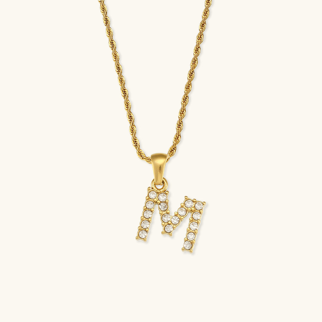 Maeve Buchstaben Initialen Diamant-Halskette