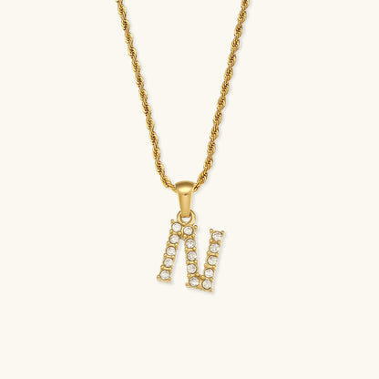 Maeve Buchstaben Initialen Diamant-Halskette