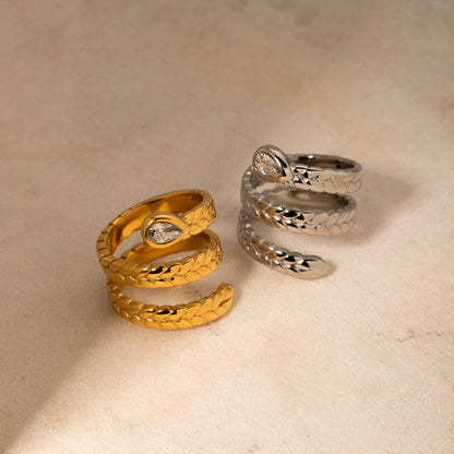 Davina Gold Schlangen Ring