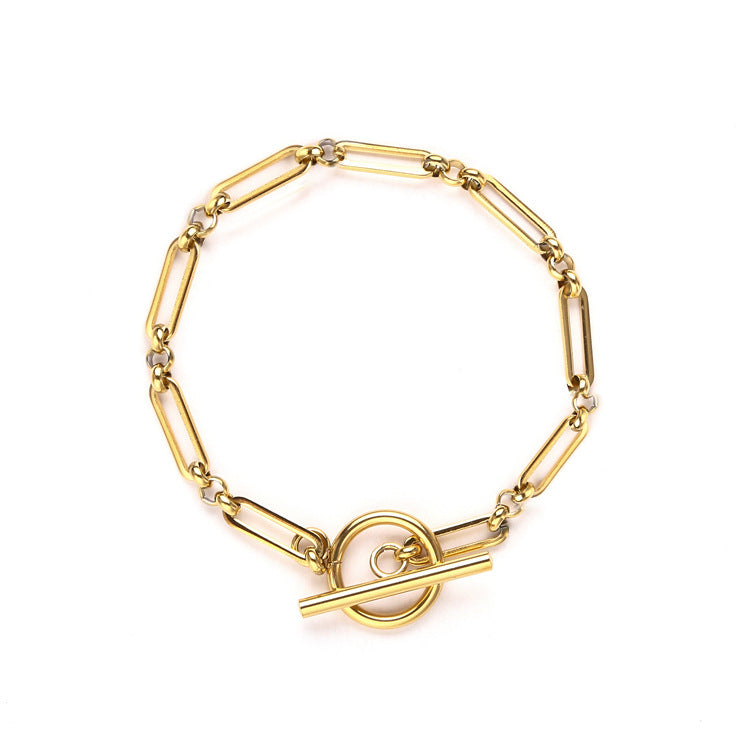 Glieder T-Bar Armband | Gold
