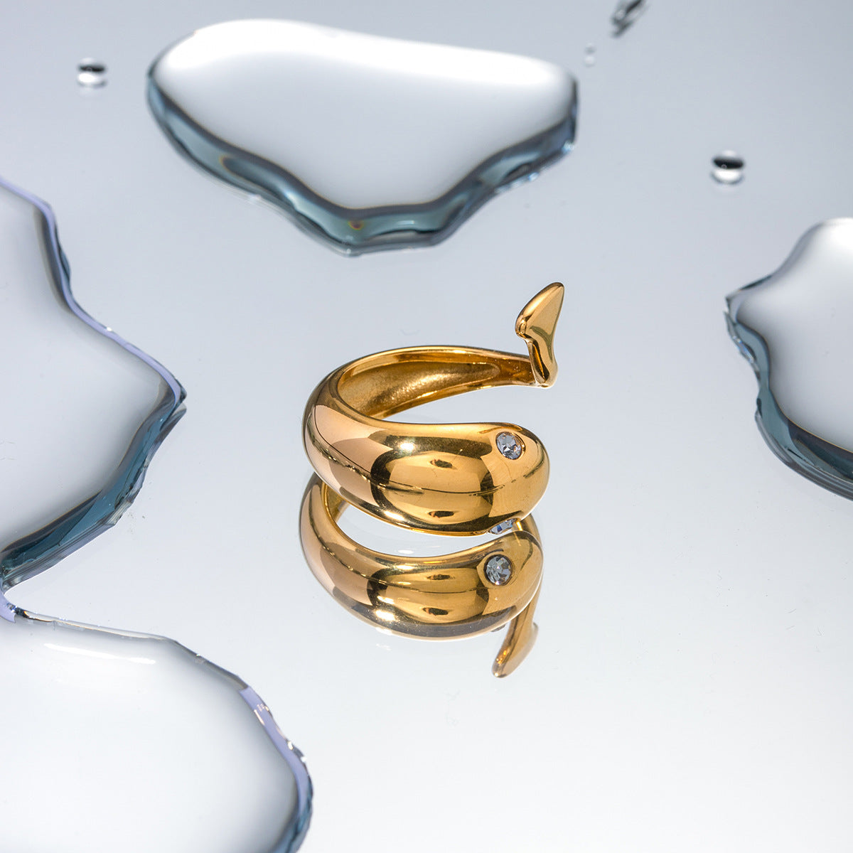 Etta Gold Schlangen Ring