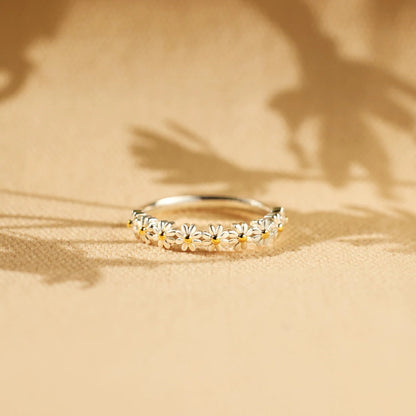 Silber Blüten Ring