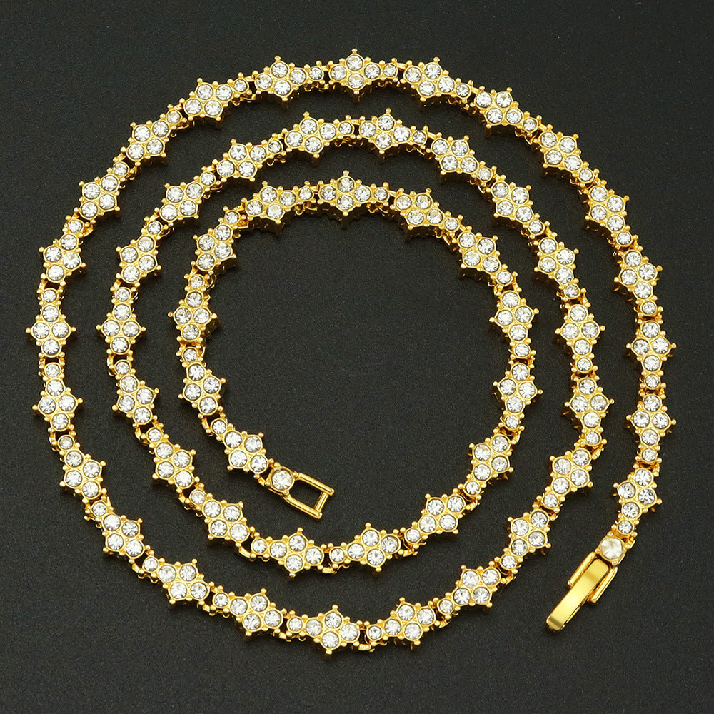 Klassisch Cluster Tenniskette | Gold