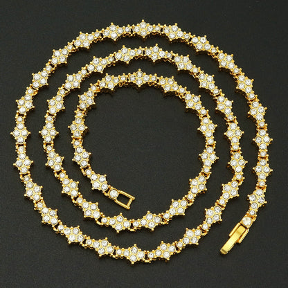 Klassisch Cluster Tenniskette | Gold