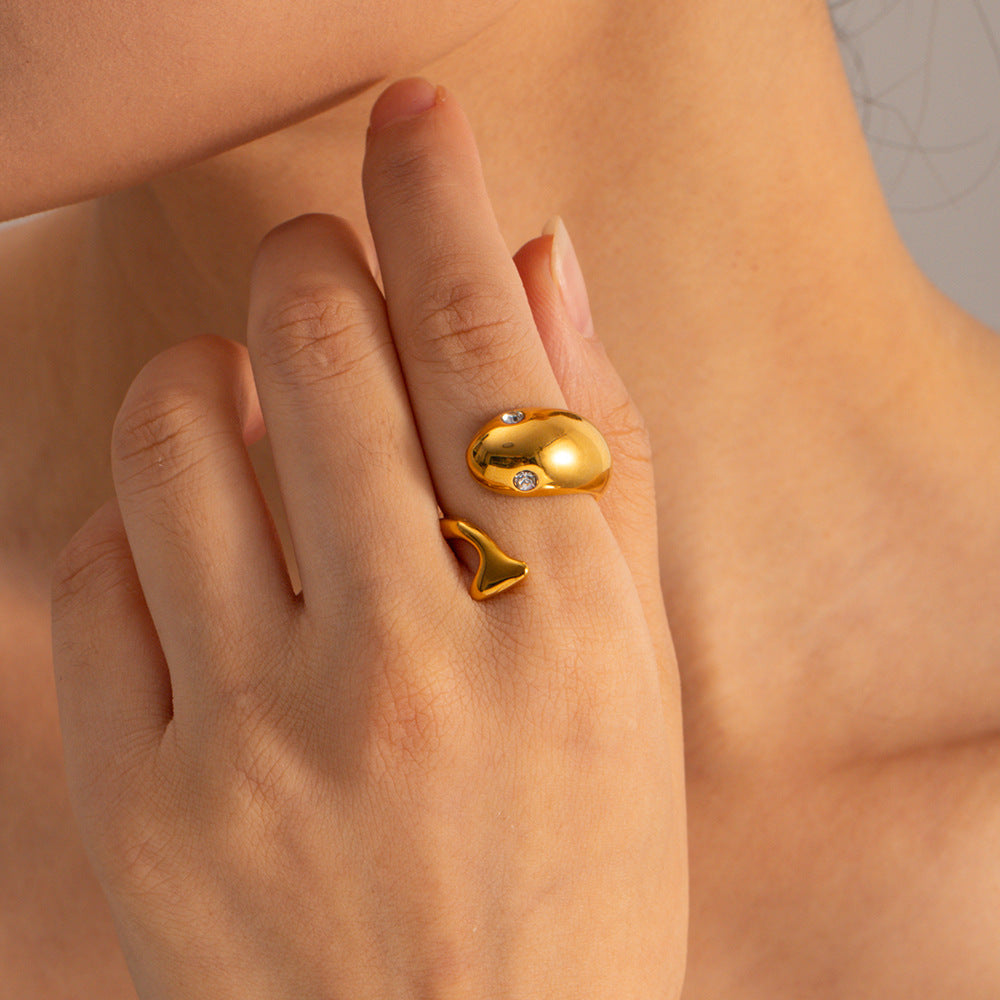 Etta Gold Schlangen Ring