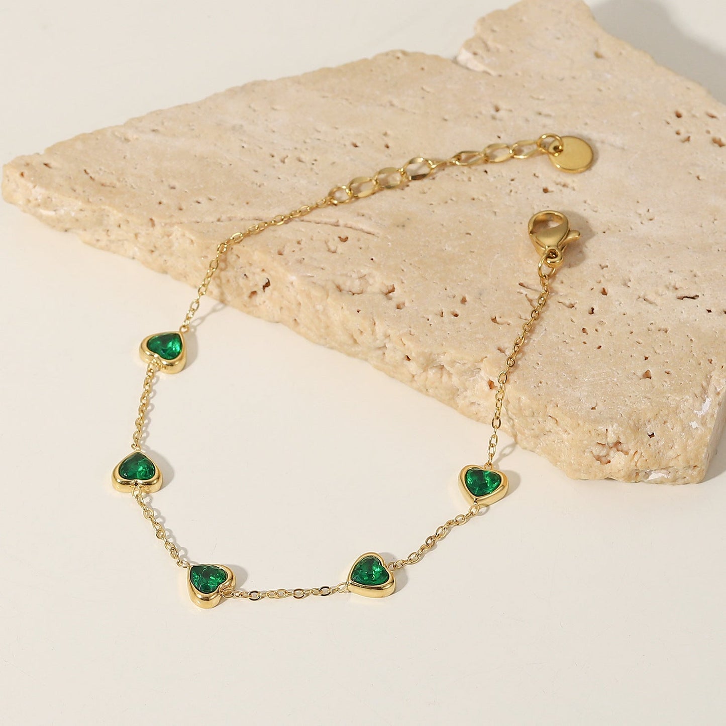 Francia Grün Herz Armband