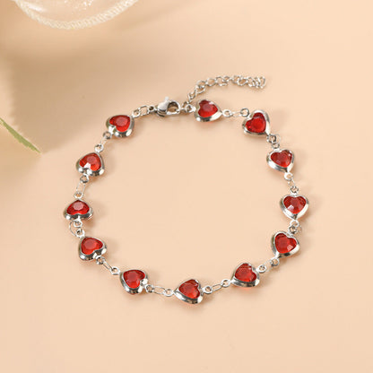 Ophelyra Garnetelle Armband | Weißgold
