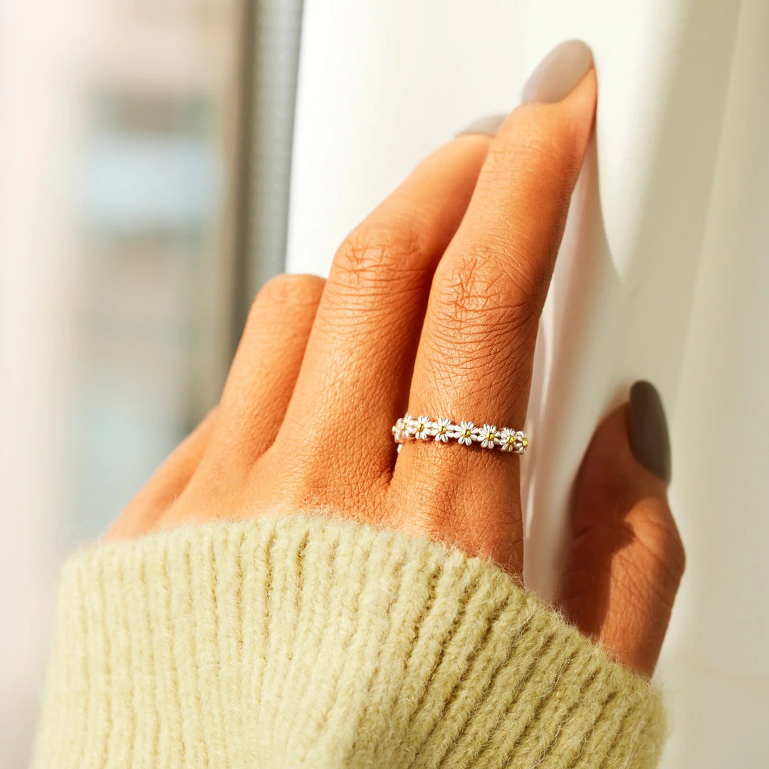 Silber Blüten Ring