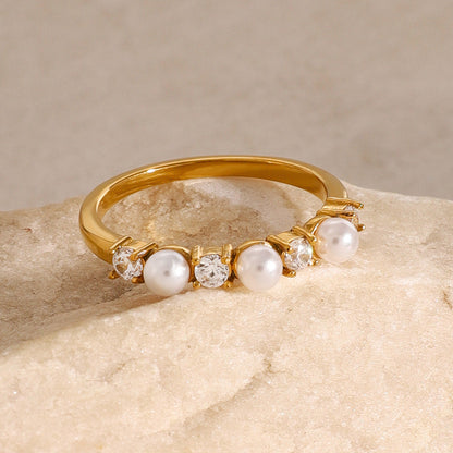 Keisha Diamant Perlen Ring