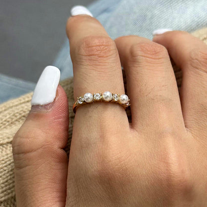 Keisha Diamant Perlen Ring