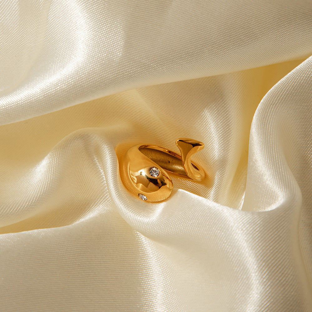 Etta Gold Schlangen Ring