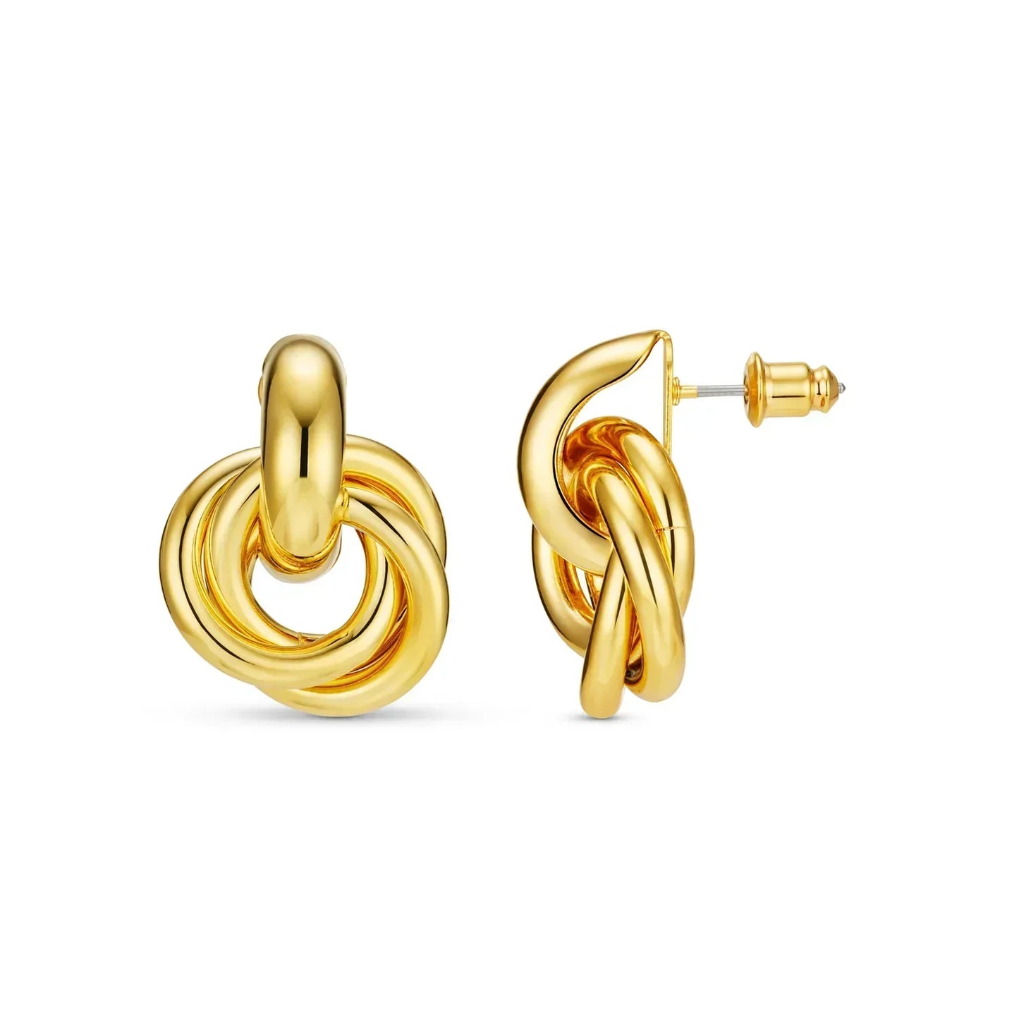 Statement Ineinandergreifend Ohrringe | Gold