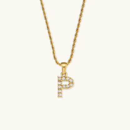 Maeve Buchstaben Initialen Diamant-Halskette