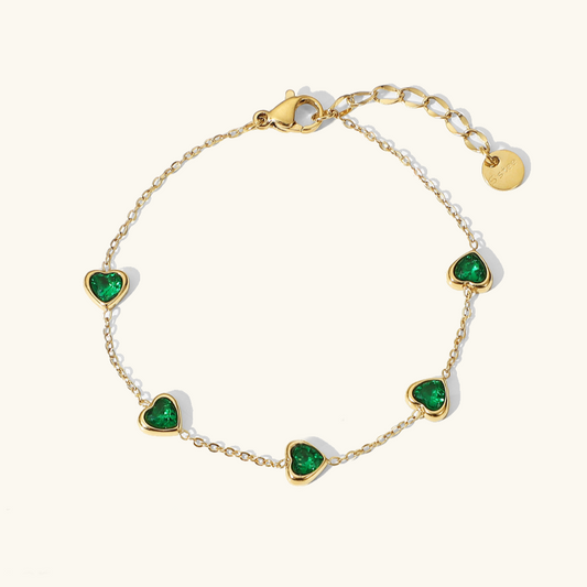 Francia Grün Herz Armband