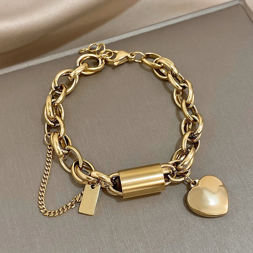 Heartened Massiv Armband | Gold