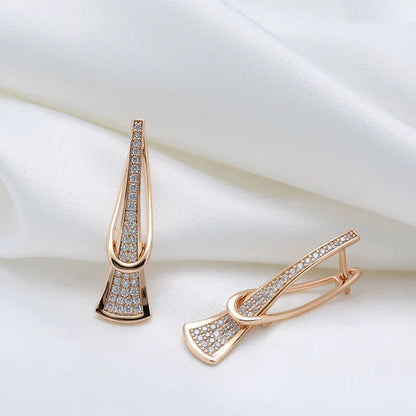 Strahlend Layers Kristall Ohrringe | Gold