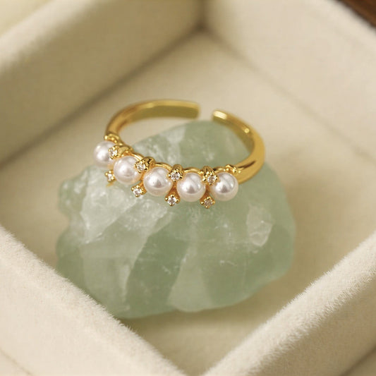 Five Perlen Goldring