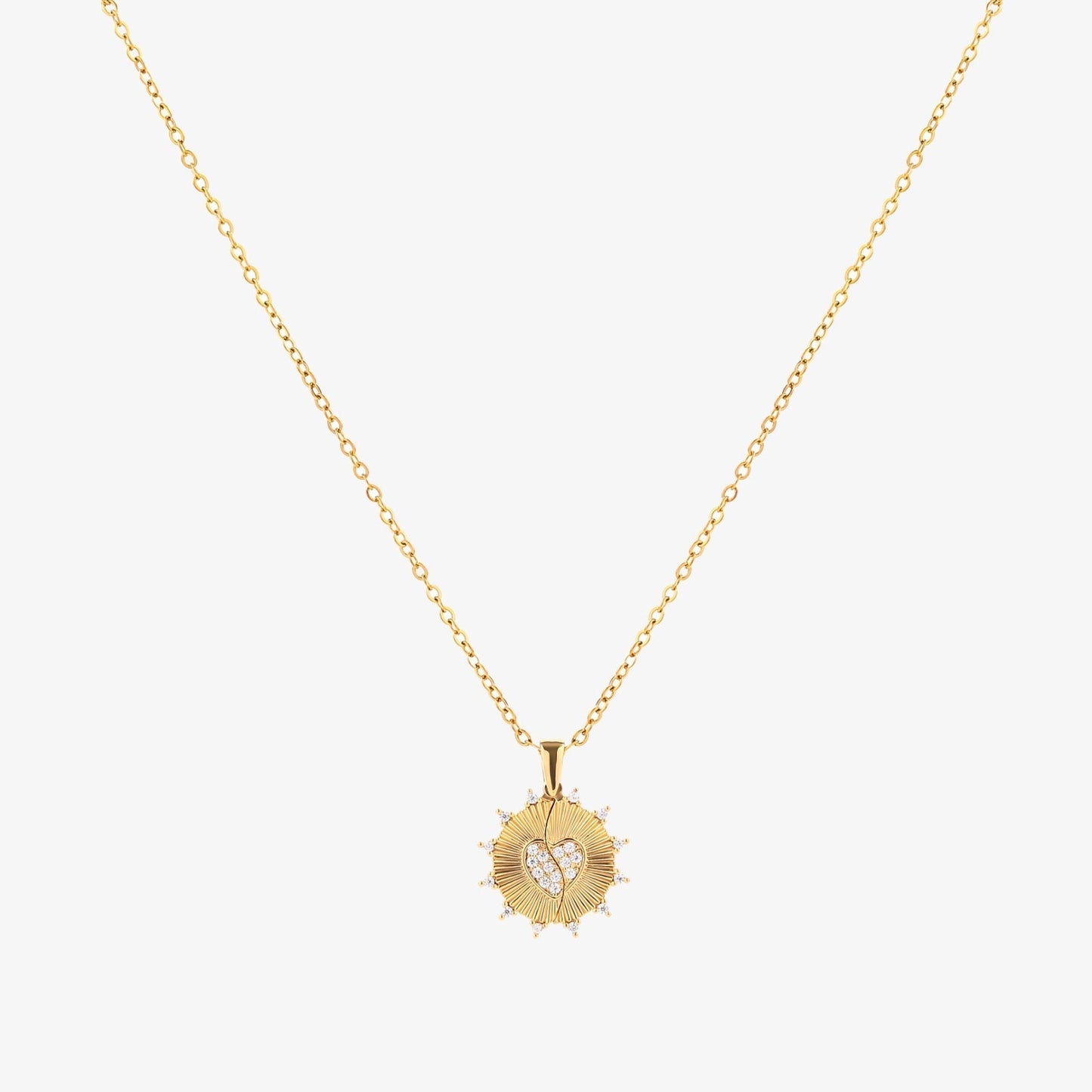 Sonnenstrahl Liebe Halskette | Gold