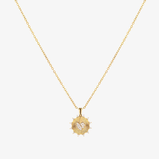 Sonnenstrahl Liebe Halskette | Gold