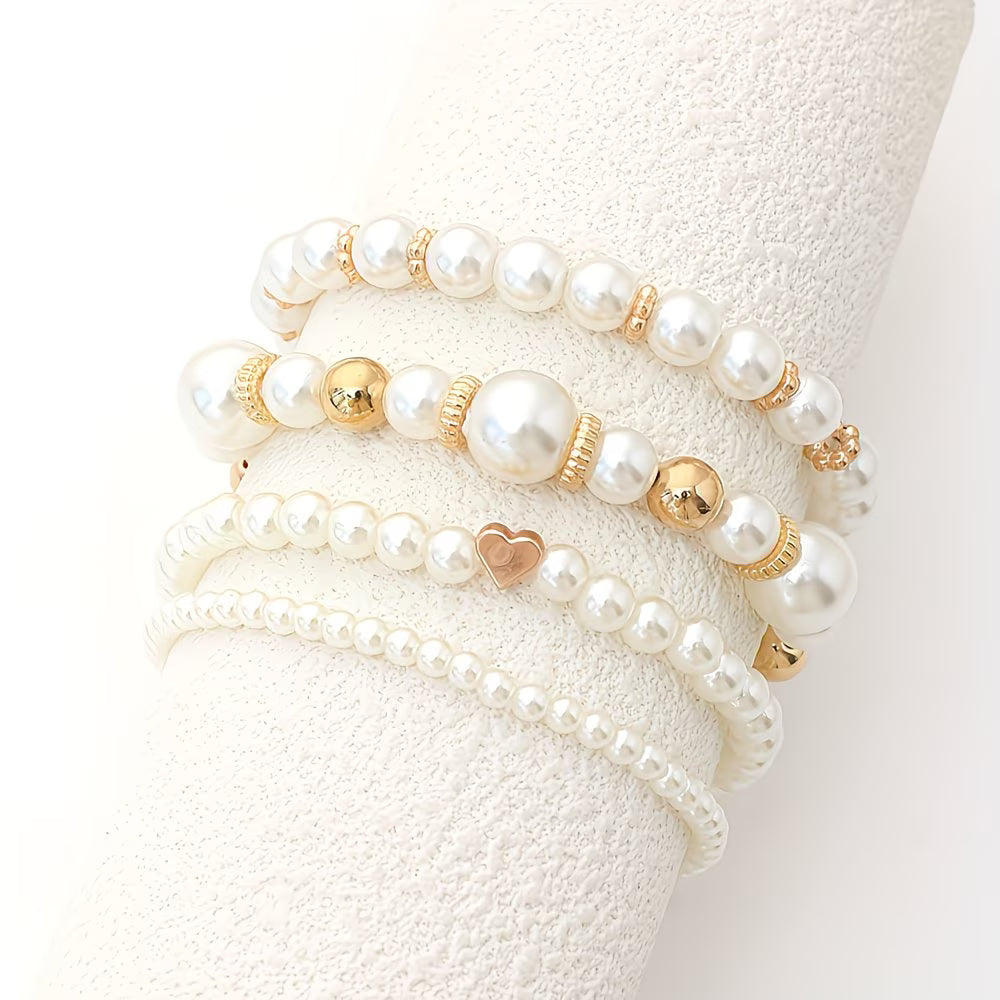 Perlen Stapel Armband-Set of 4
