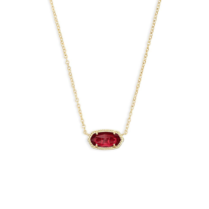 Klassisch Oval Rubin Halskette | Gold