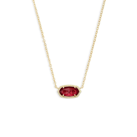 Klassisch Oval Rubin Halskette | Gold