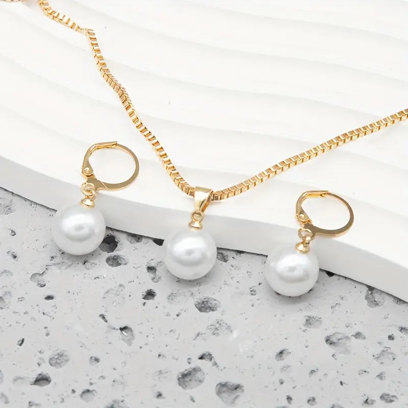 Elegant Anmutig Perlen-Halsketten-Set