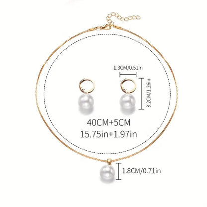 Elegant Anmutig Perlen-Halsketten-Set