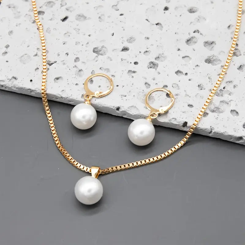 Elegant Anmutig Perlen-Halsketten-Set