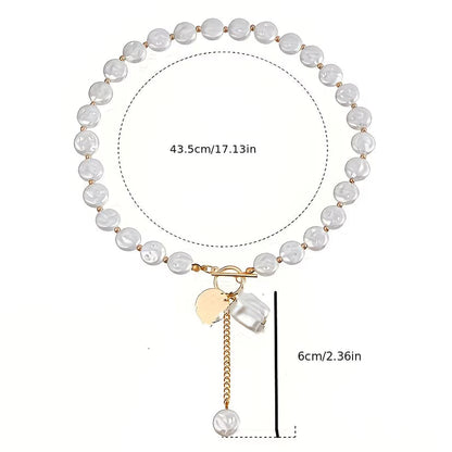 Barock Perlen Toggle Halskette