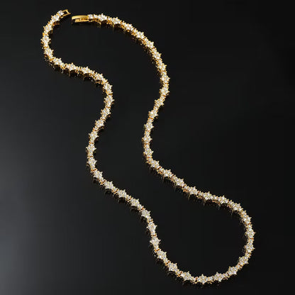 Klassisch Cluster Tenniskette | Gold