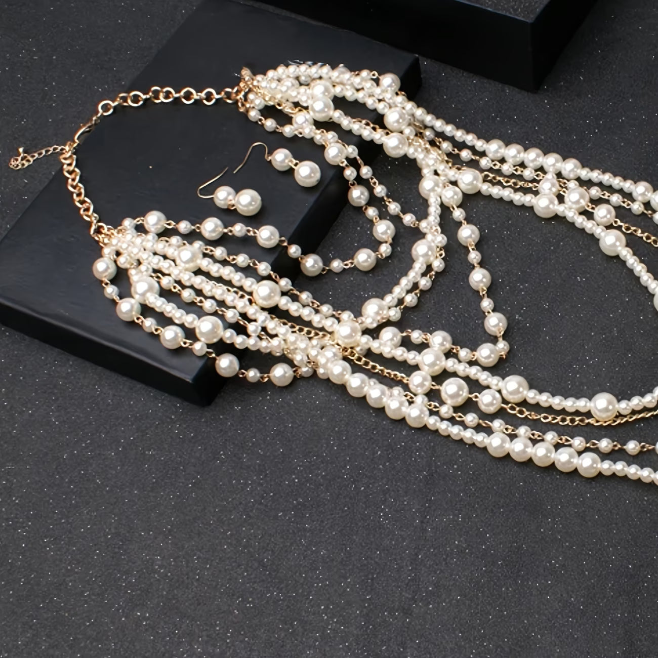 Boho Multi-Mehrlagig Perlen Statement Set