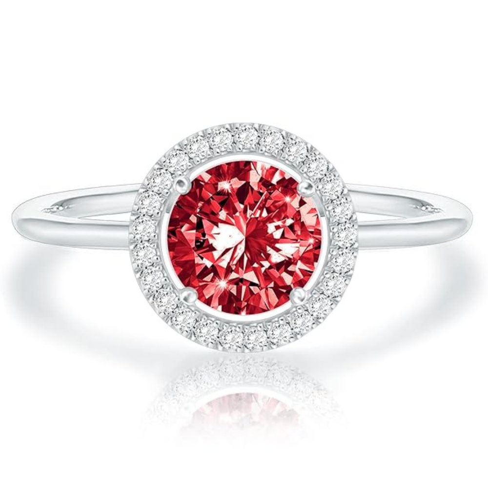 Crimson Glow Versprechen Rubin Ring | Weißgold